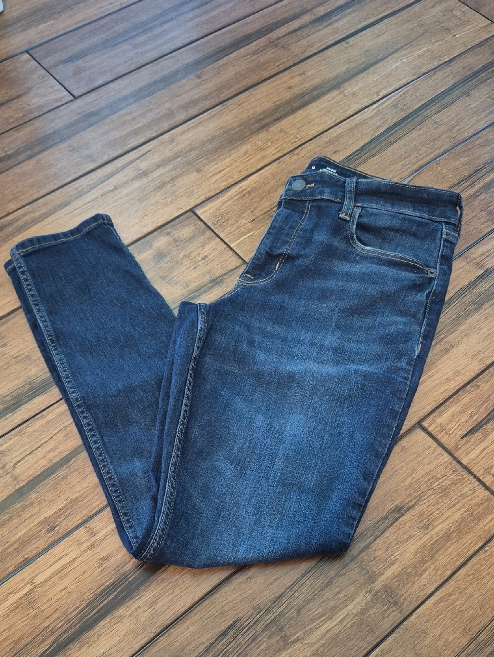 OLD NAVY Mid-Rise Rockstar Super Skinny Women's Dark Blue Stretch Jeans